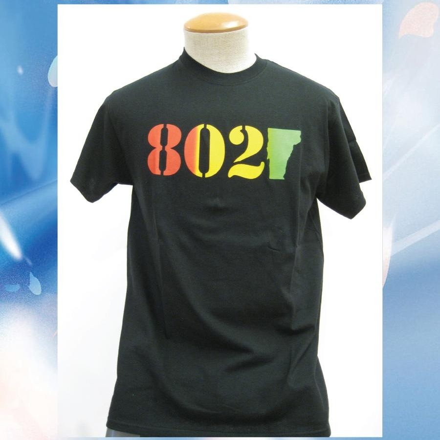 802 802 Classic Tee (Black/Rasta)