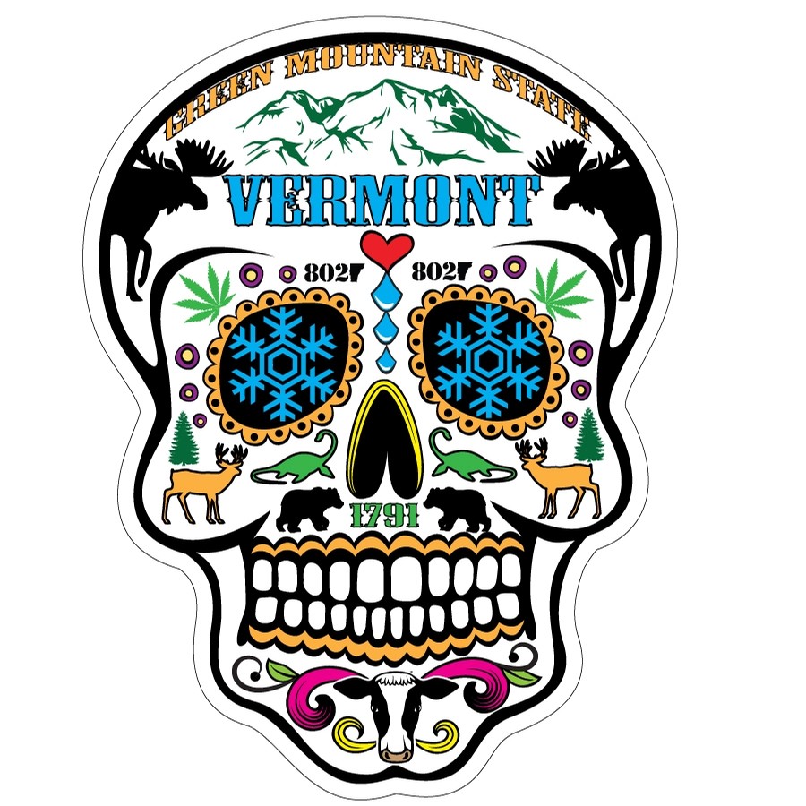 VT Sugar Skull Sticker