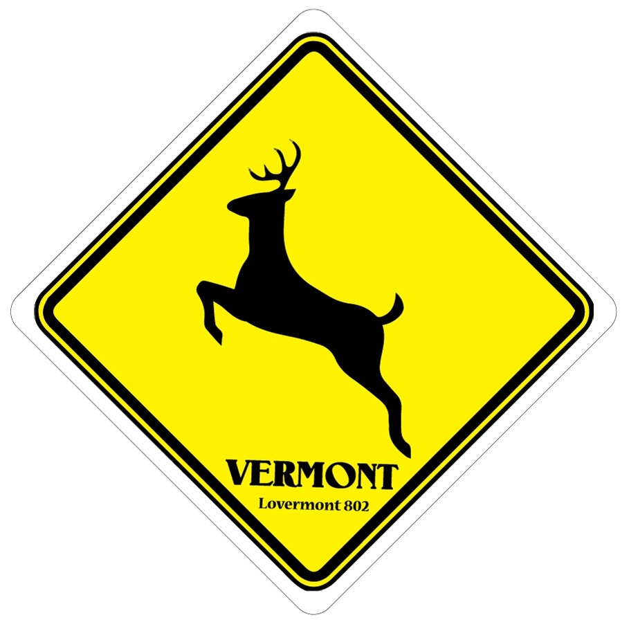 VT Deer Sign sticker
