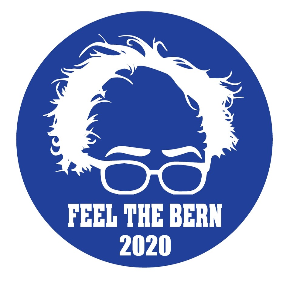 Feel the Bern 2020 Sticker Round