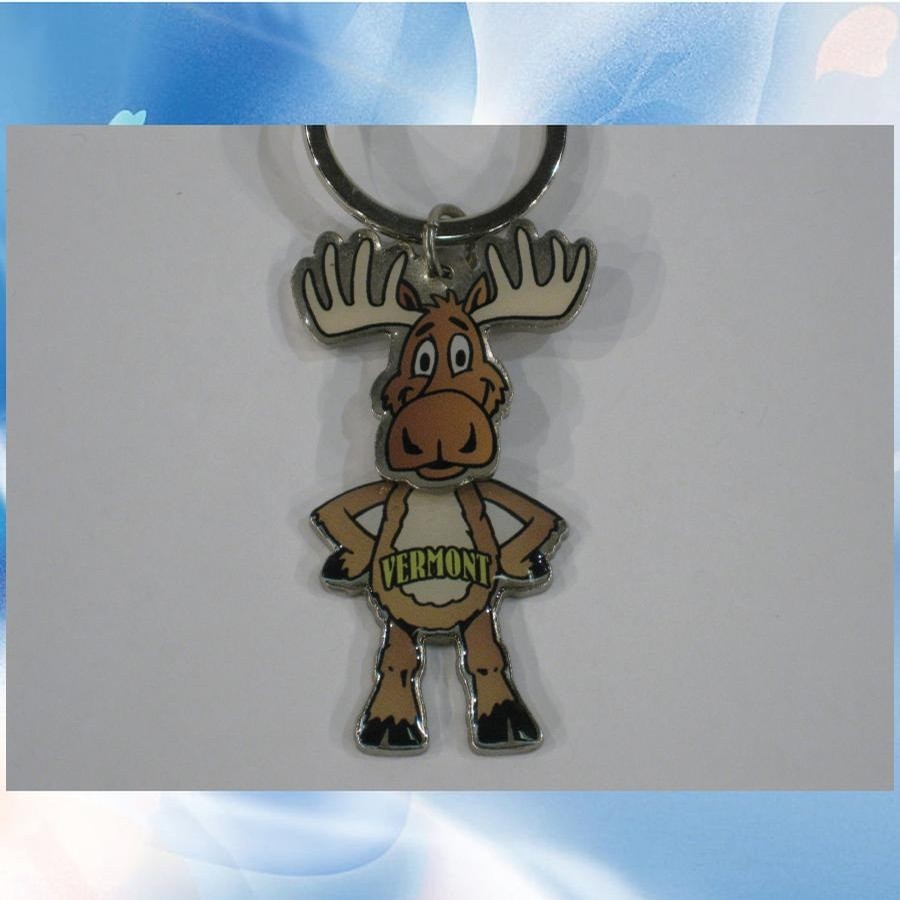 Wiggle Head Moose Keychain