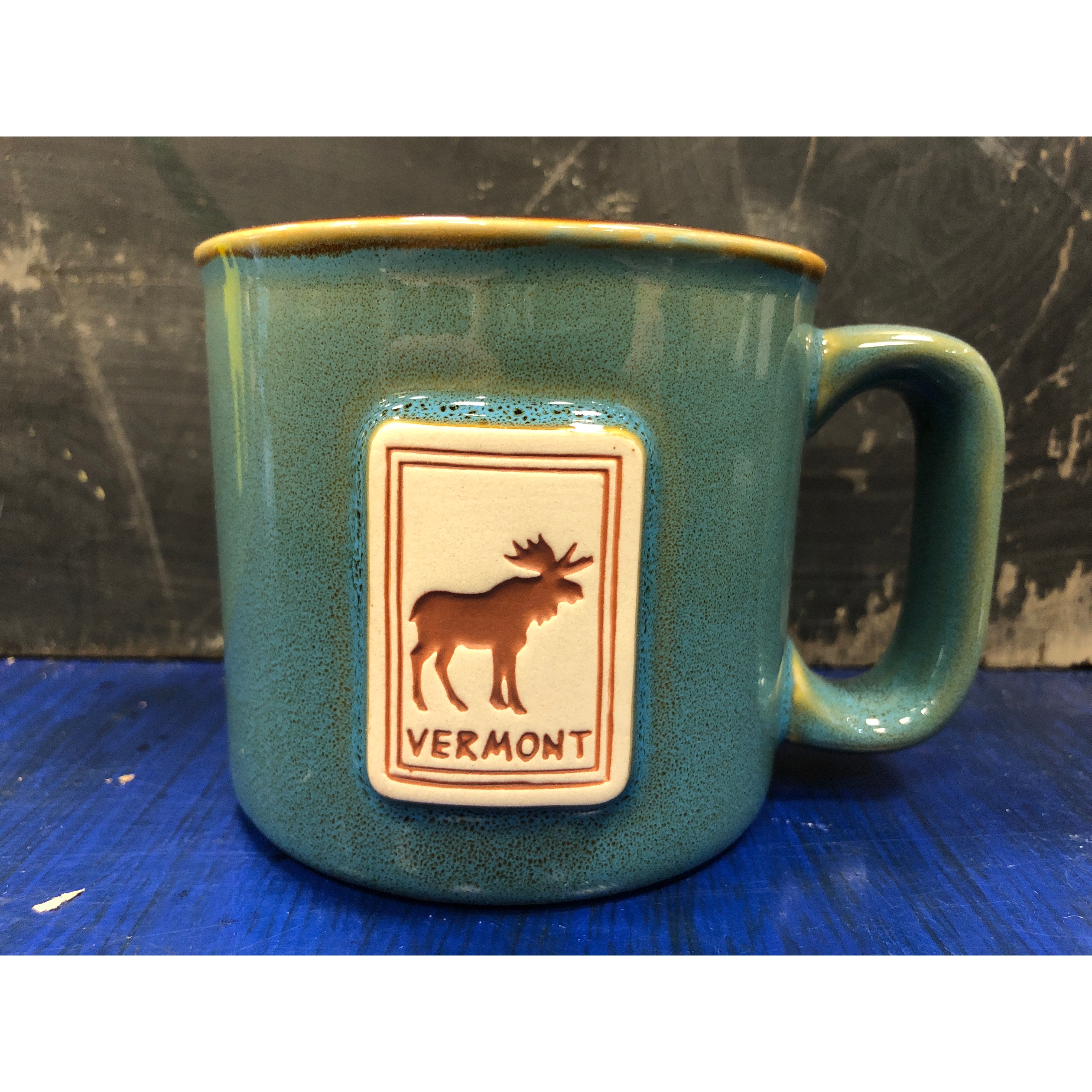 Vermont Illustrating Pottery Stamp w/ Moose Mug