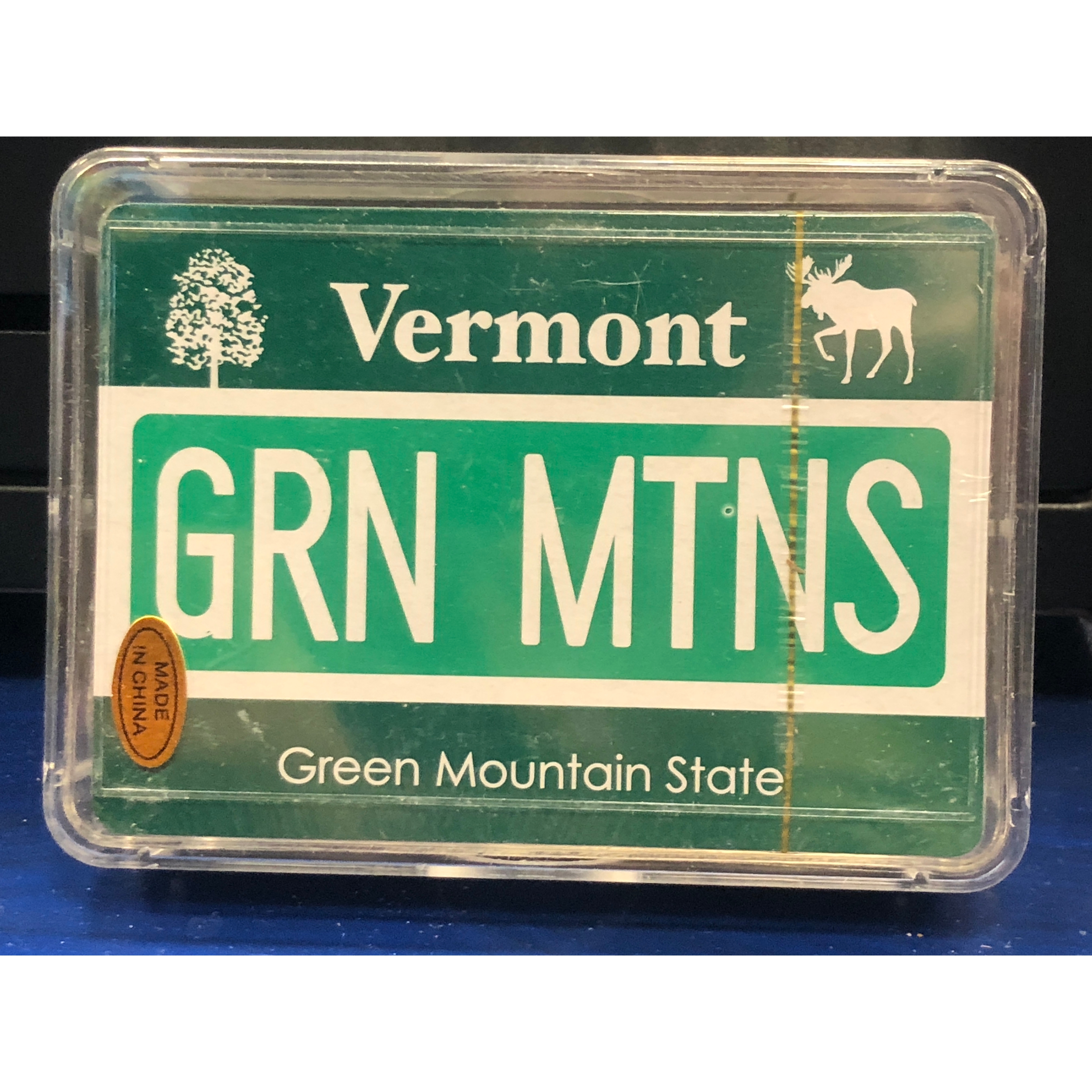 Vermont Illustrating Playing Cards (License Plate w/ Plastic Case)