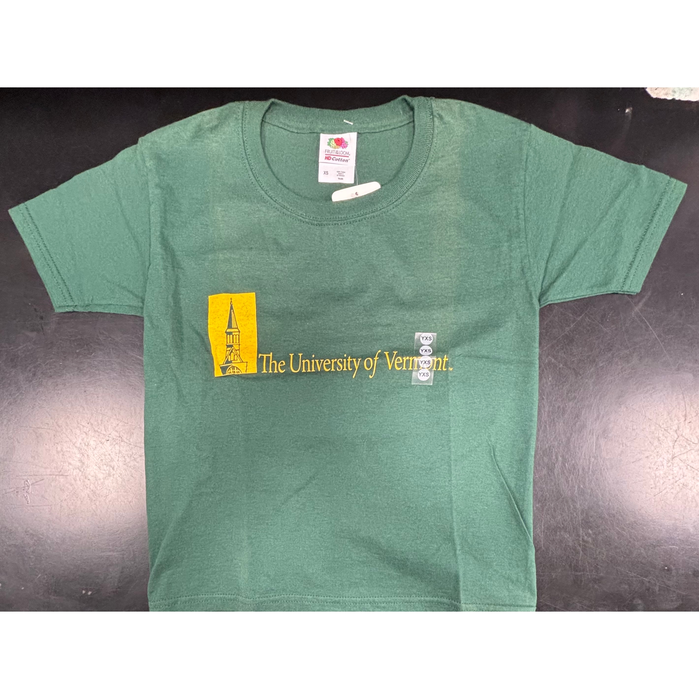 Steeple UVM Tee (kids) (Forest/Yellow)