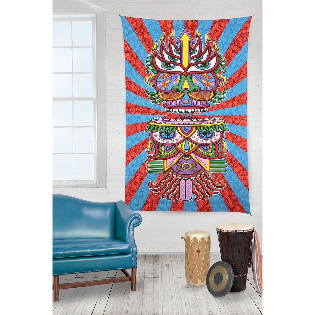 3D Hungry Eyes Tapestry 60x90