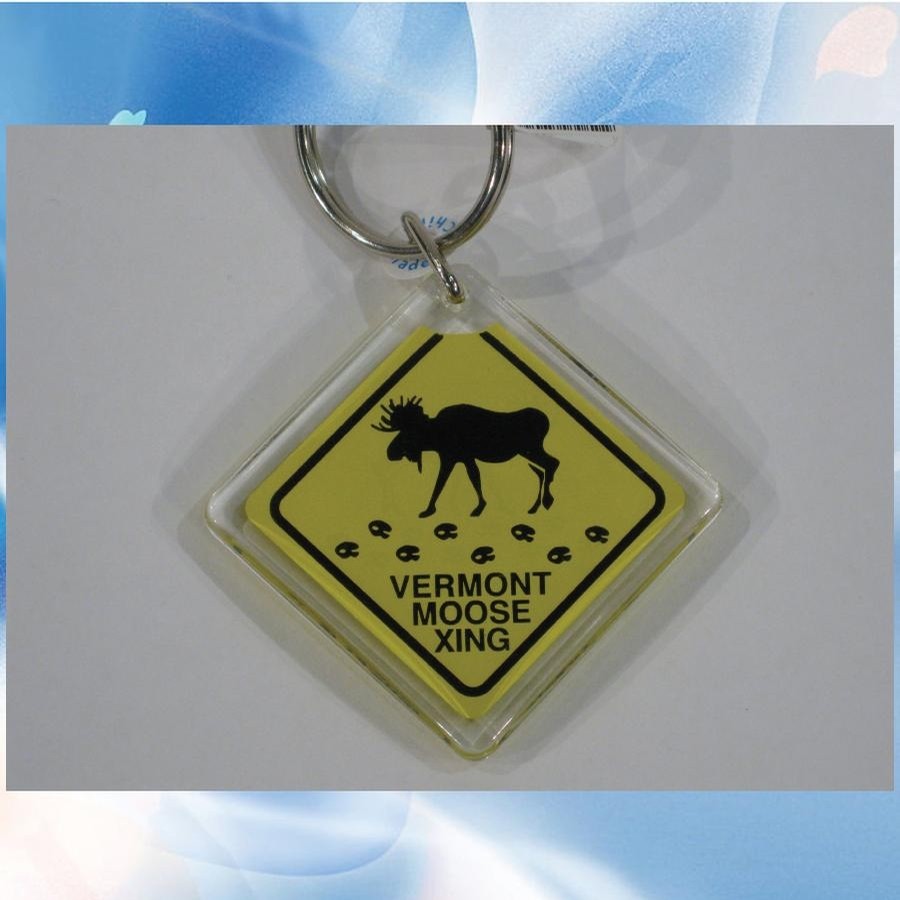 Moose Xing Keychain