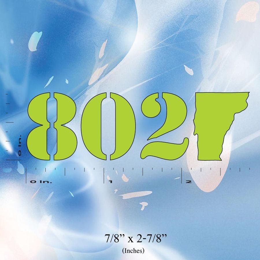 802 Classic Sticker (Neon Green)