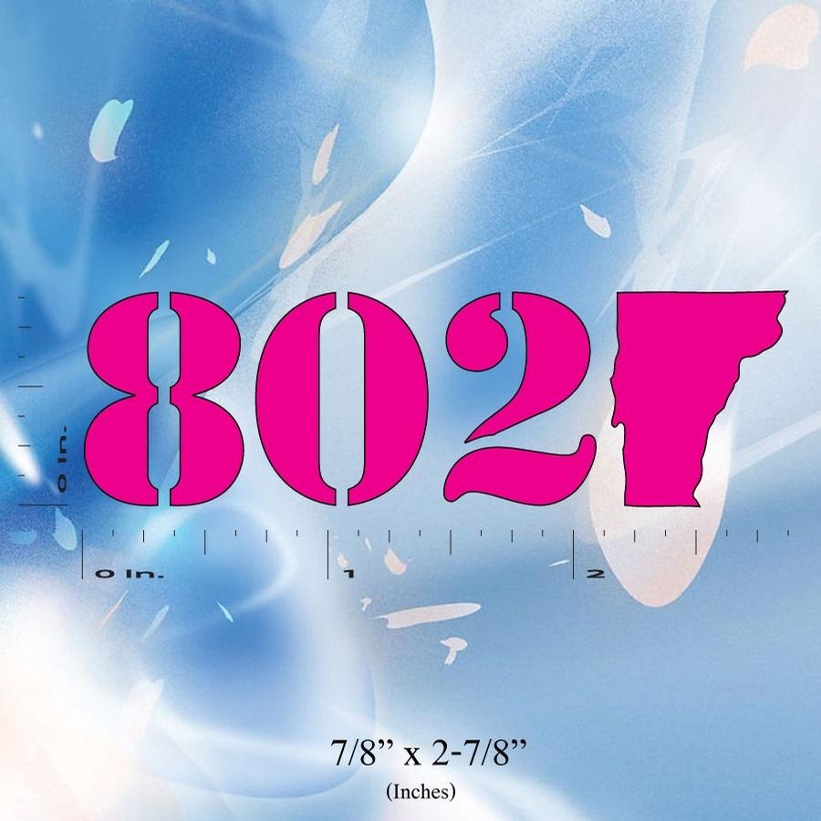802 802 Classic Sticker (Mini) (Neon Pink)