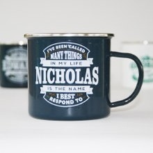 Top Guy Enamel Mugs (Nicholas)