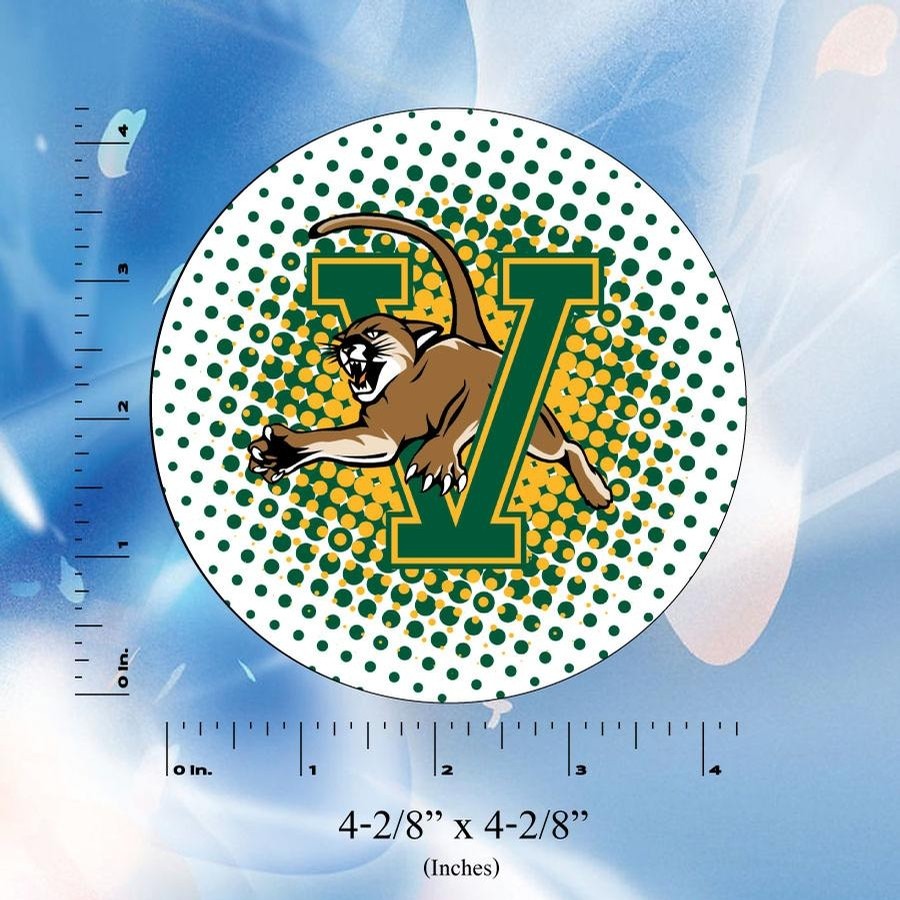 uvm vcat dot matrix round sticker