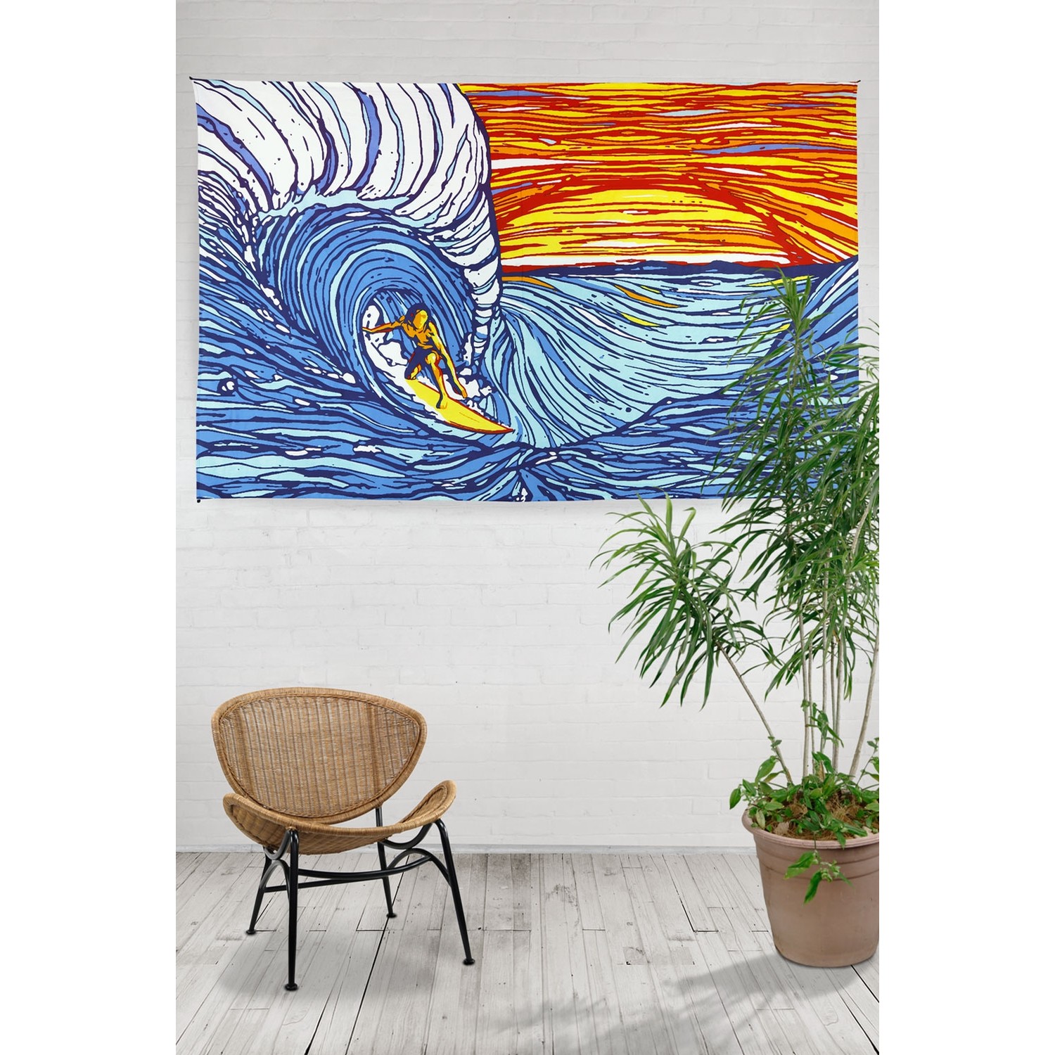 Sunset Surfer Tapestry