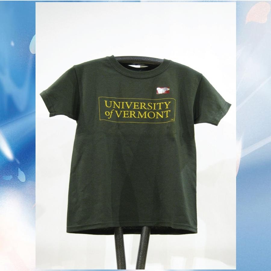 Square UVM Tee (kids) (Forest/Yellow)