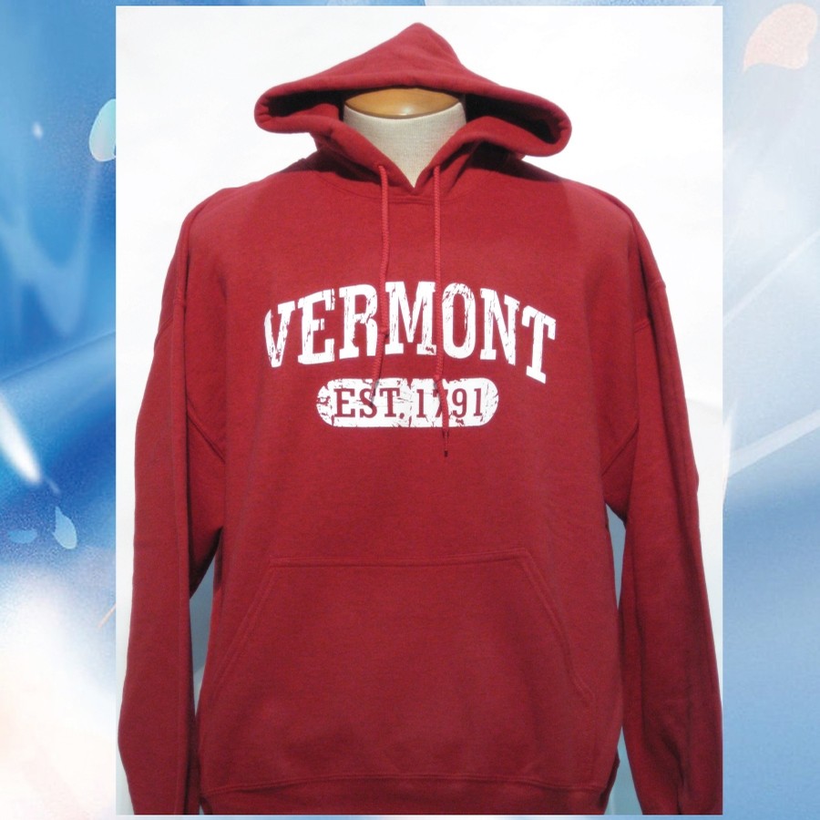 VT Est Hood (distressed) (Red Hot Chilli/White)