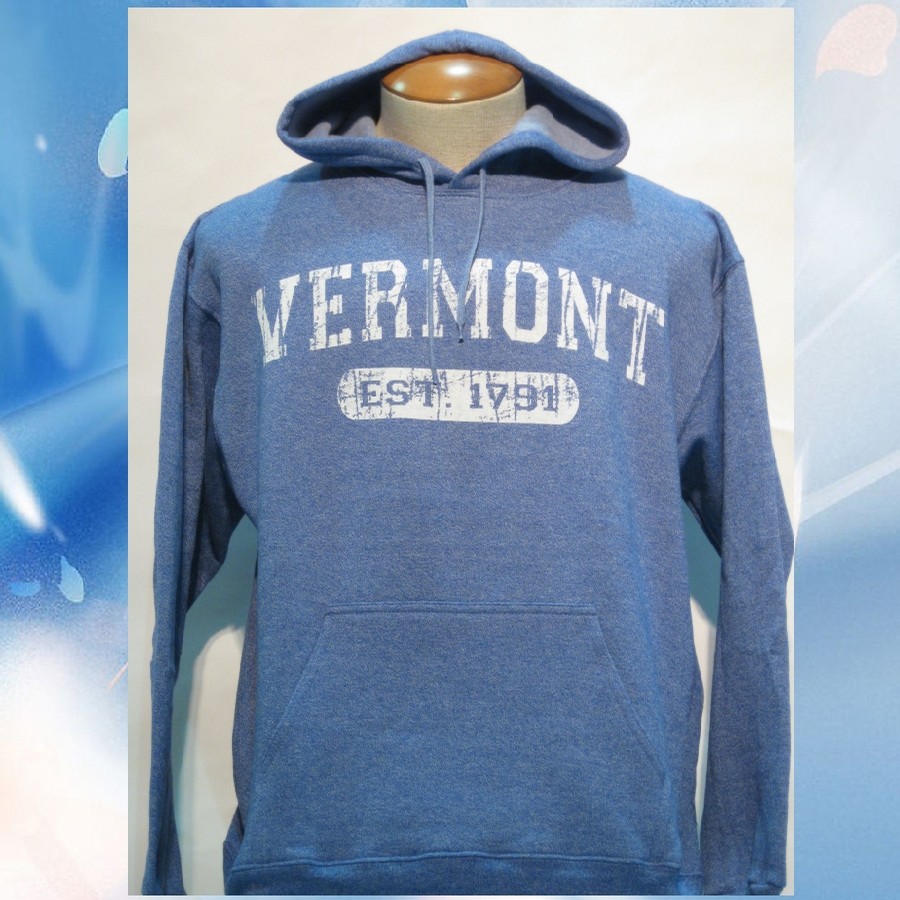 VT Hooded Sweatshirt Fashion Colors h (Est 1791 Logo) (Micro Sparkle Blue)
