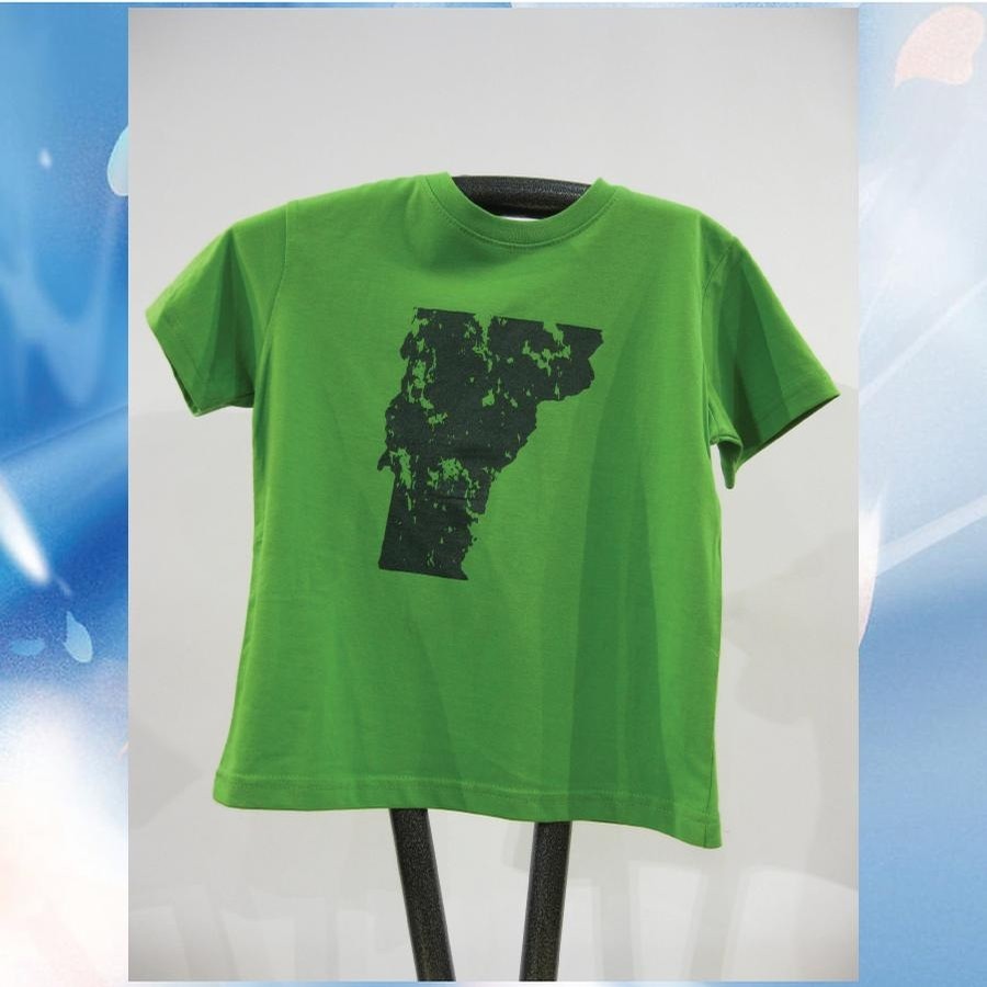 Distressed State Tee (Toddler) (Green Apple/Forest)