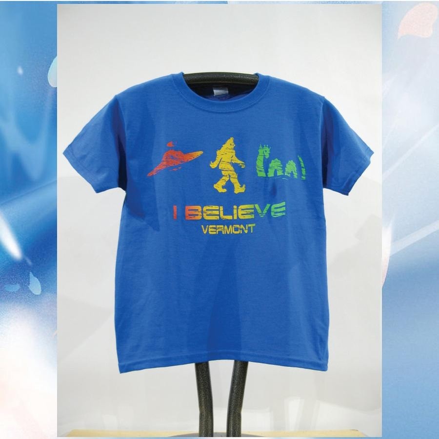 I Believe Tee (Kids) (Retro Heather Royal/Rasta)