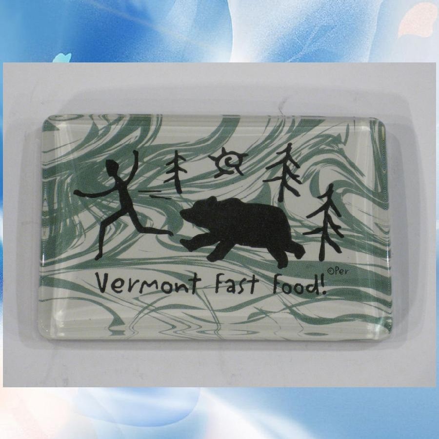 Vermont Illustrating Acrylic Fast Food Magnet