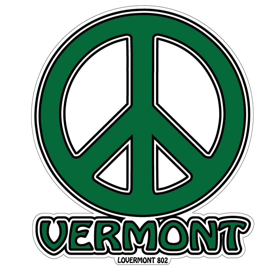 Lovermont VT Peace Sticker (Forest Green)
