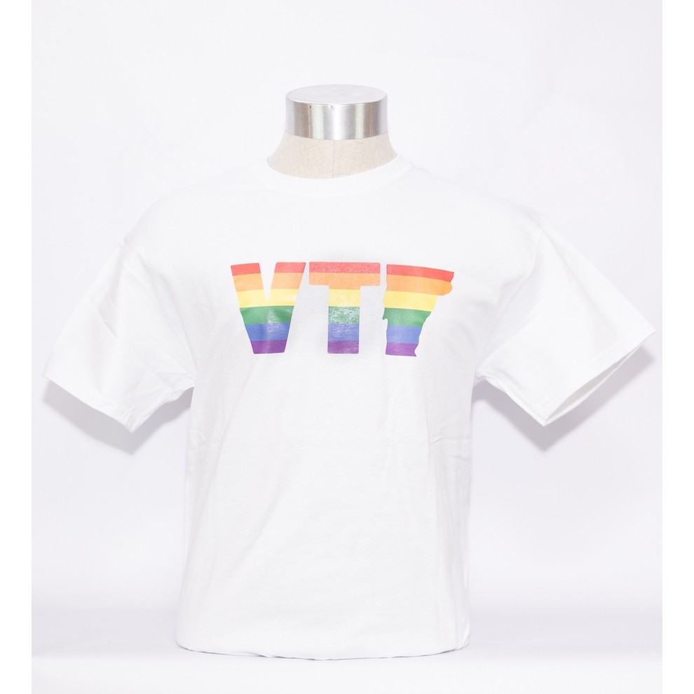 VT Classic Pride Tee (white/rainbow)