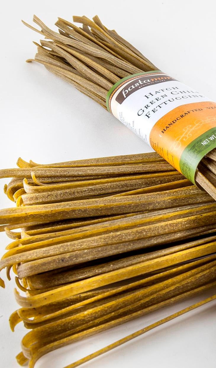Pastamore Hatch Green Chile Fettuccine Pasta at Pastamore Gourmet Foods