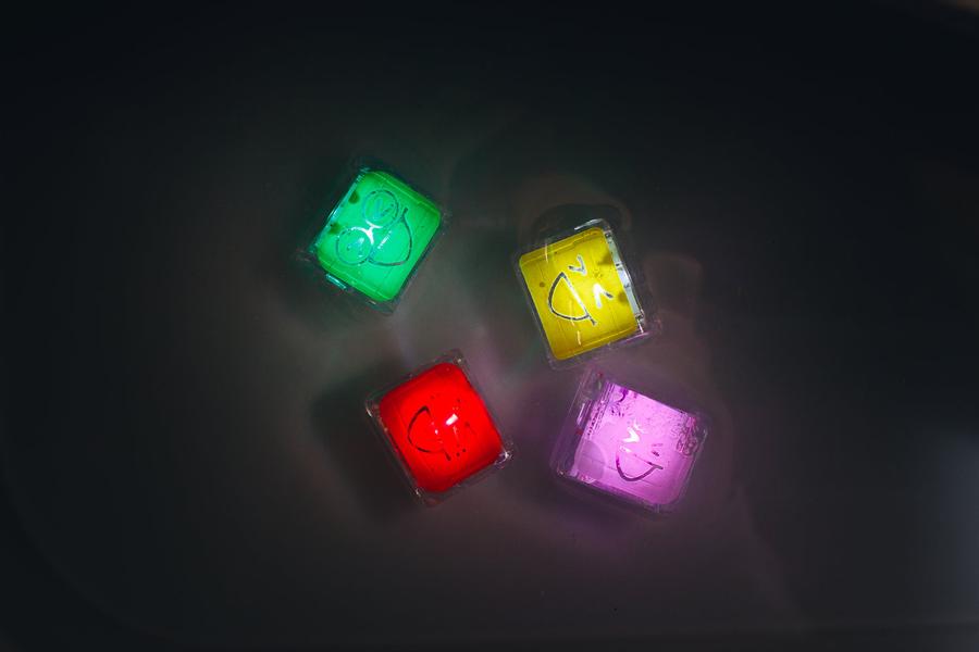 water activated light up cubes