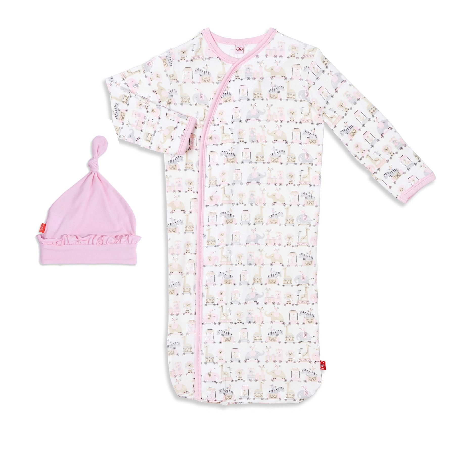 Pink Taj Express Modal Magnetic Gown & Hat Set
