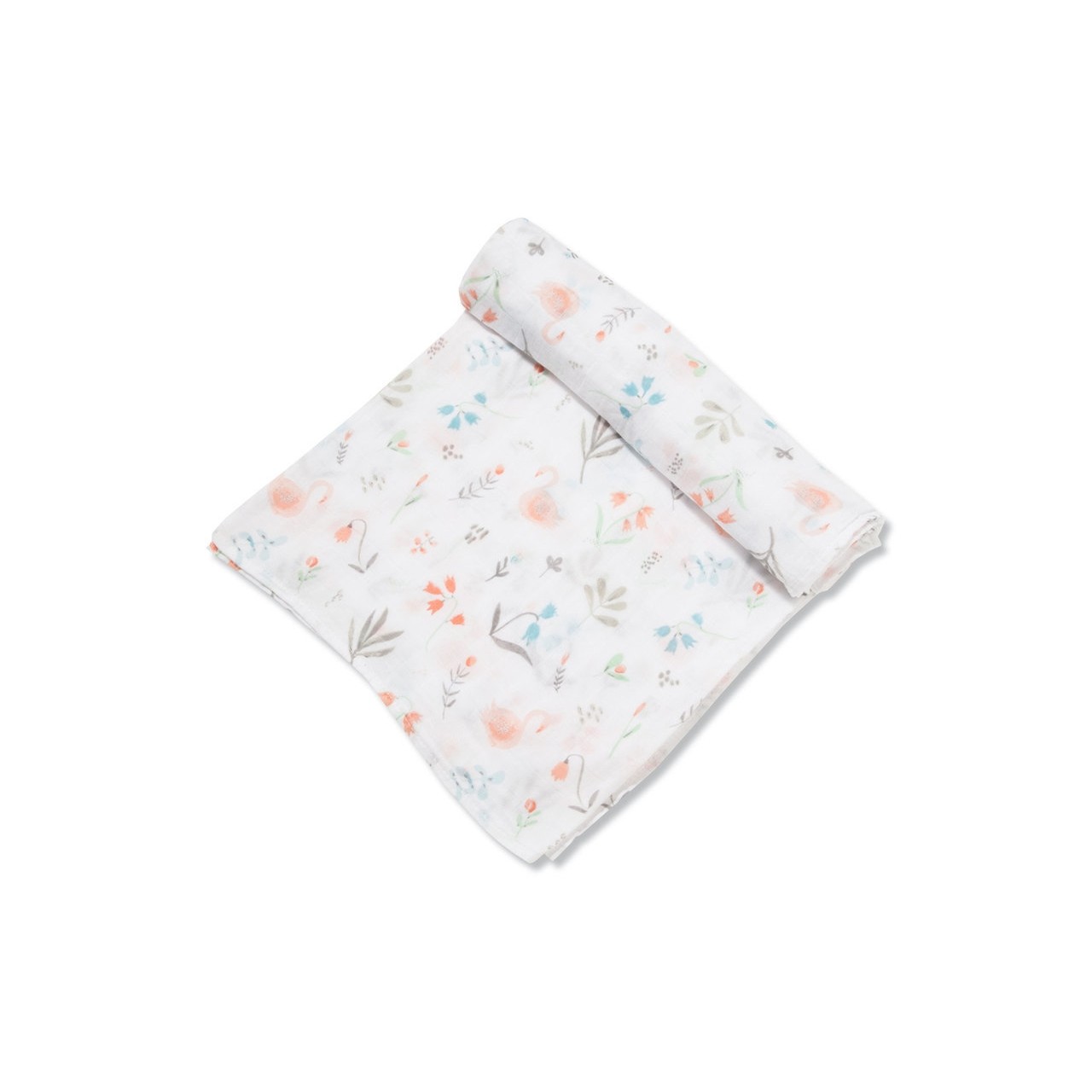 Swaddle Blanket - Swan Floral