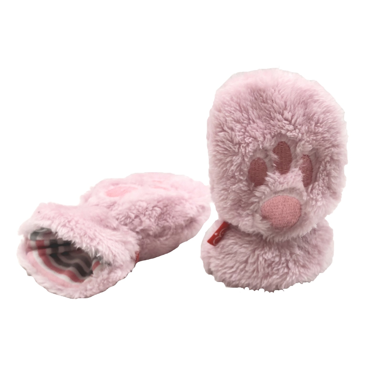 Me So Soft Minky Fleece Mittens (Peony