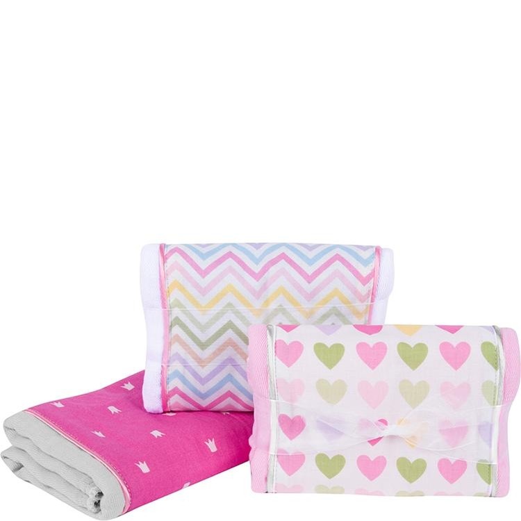 Burp Cloth Set (Queen of Hearts)