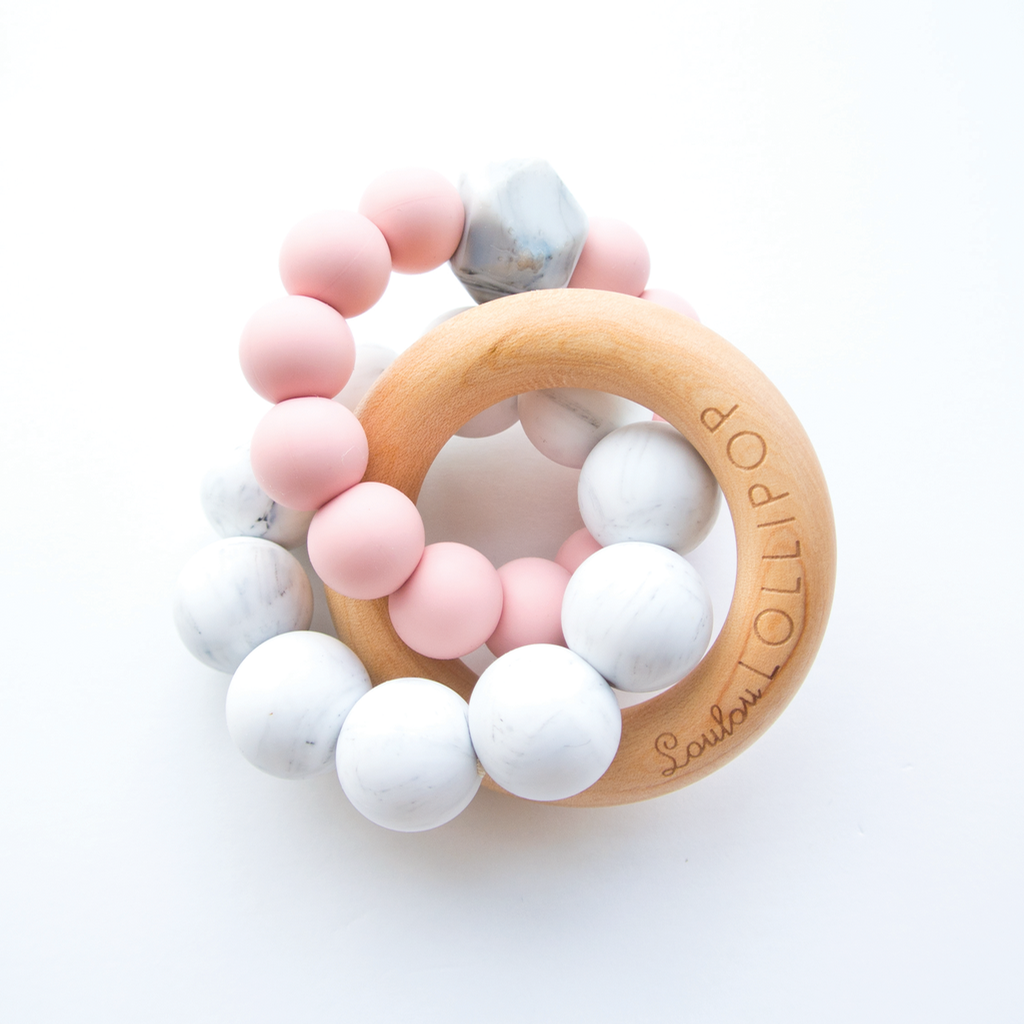 loulou lollipop trinity silicone and wood teethers