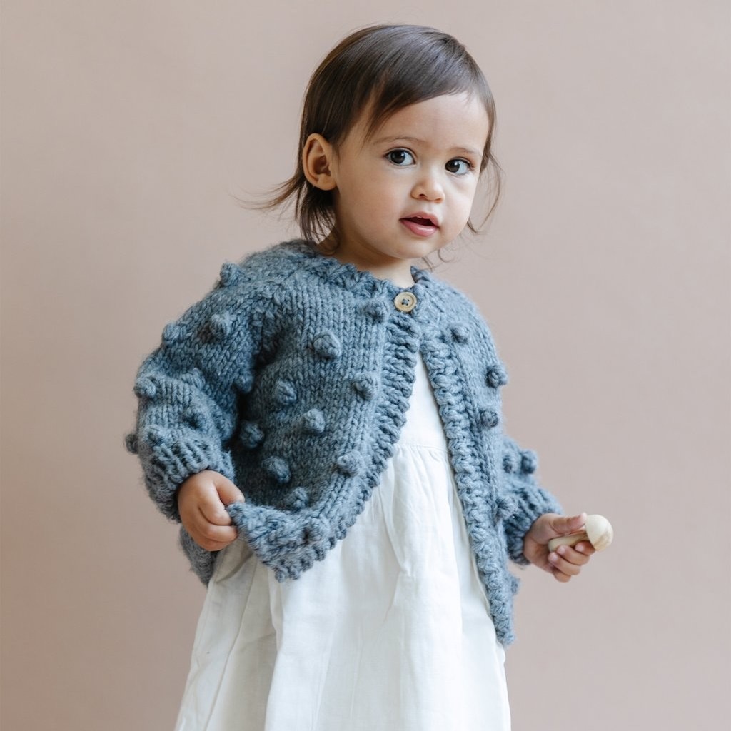 baby popcorn cardigan