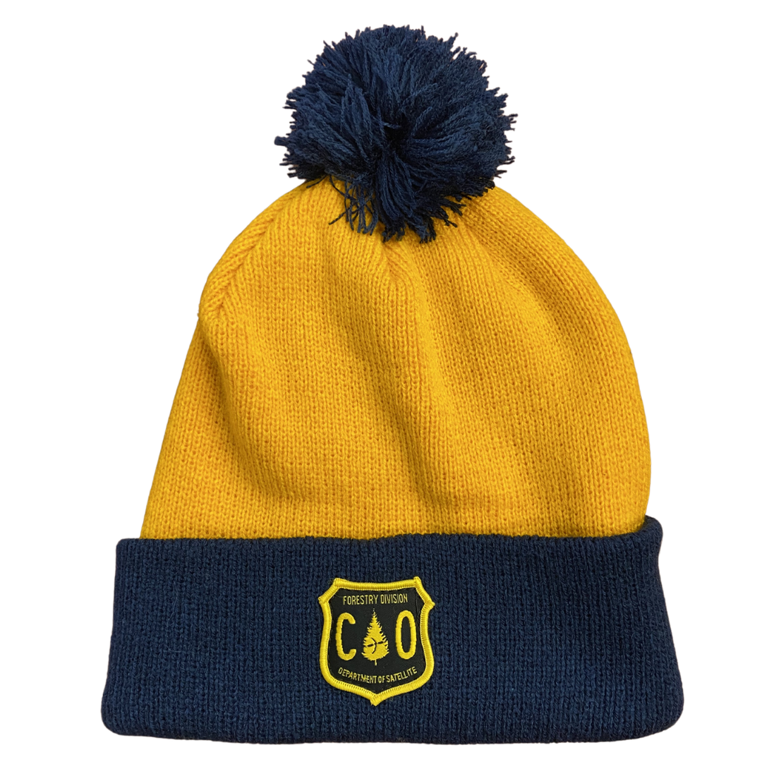Forestry Division Pom Beanie (Blue/Gold)