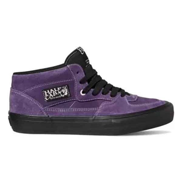 purple and black vans shoes