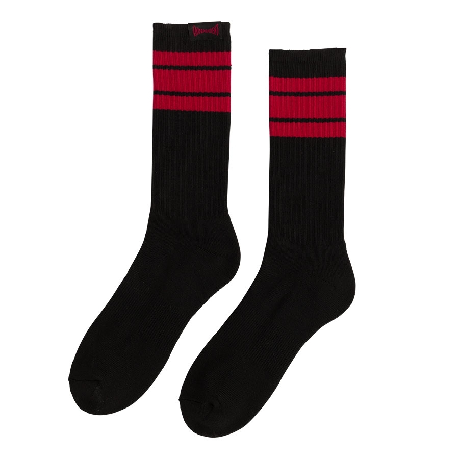 Span Crew Socks (Black/Red)