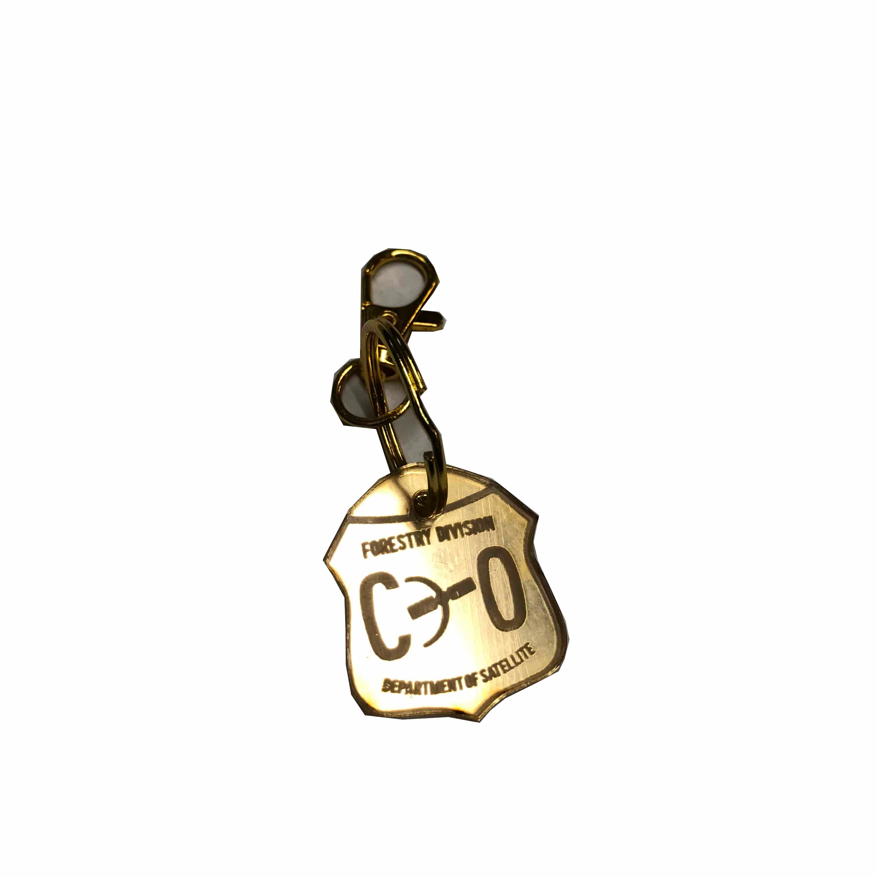 Satellite Forestry Division Keychain (Gold)