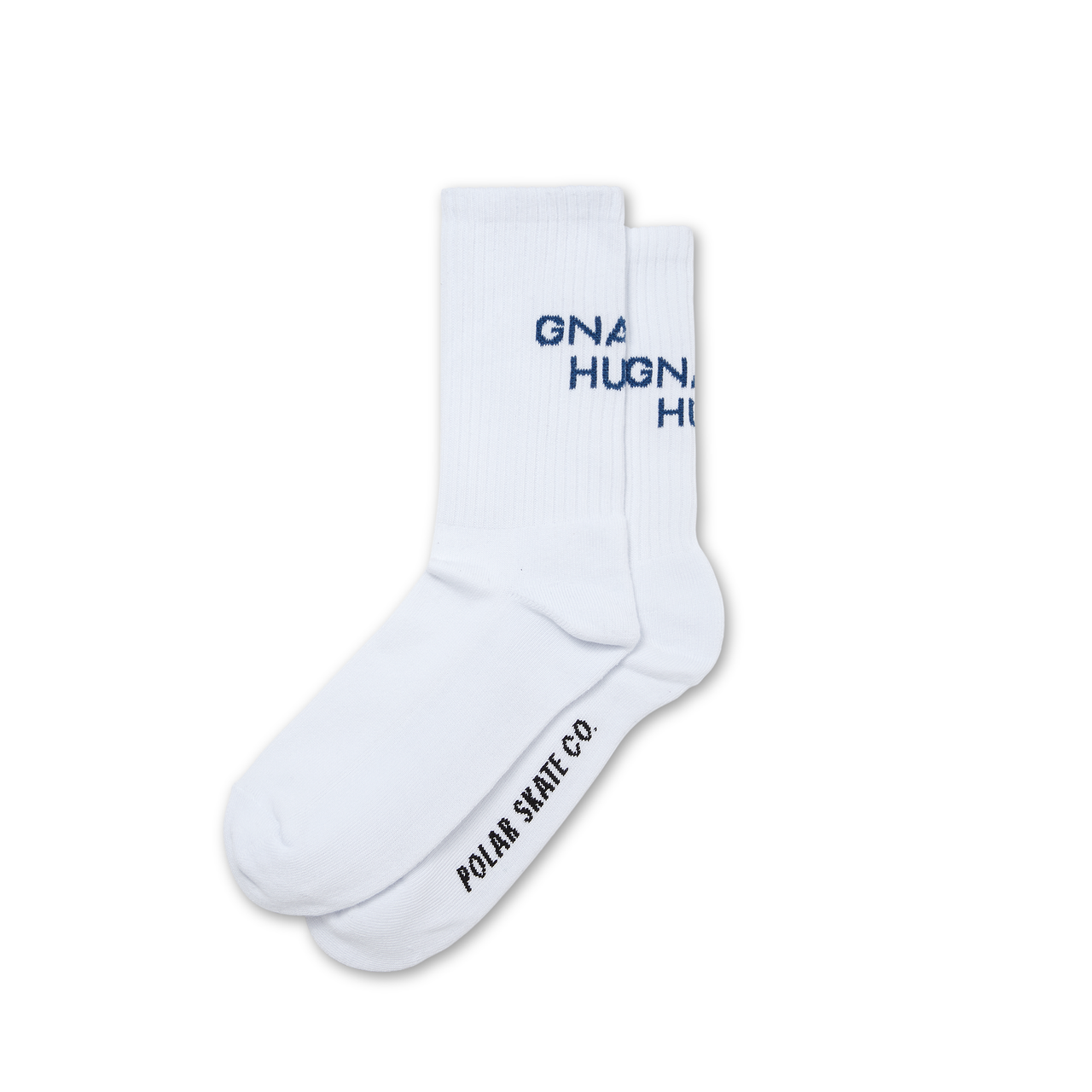 Polar Gnarly Huh Socks (White/Navy)