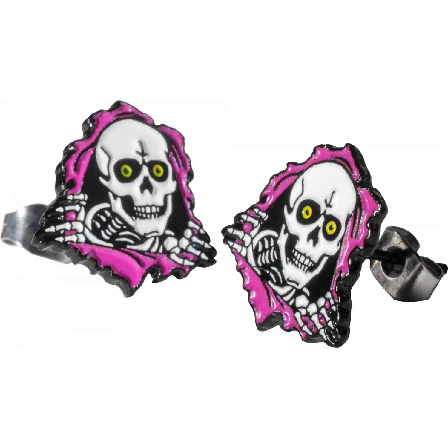 Powell Peralta Ripper Earrings (Pink)