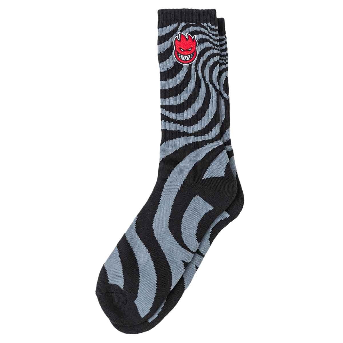 SPITFIRE Swirl Bighead Socks (Black/Grey)