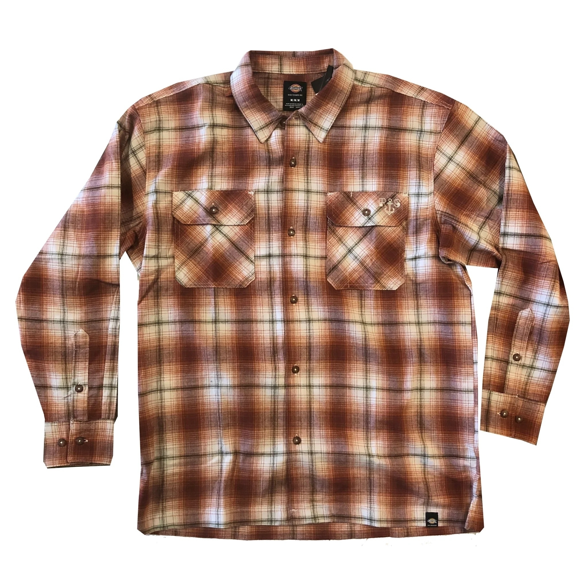 Ronnie Sandoval Plaid LS Shirt (Burnt Ombre)
