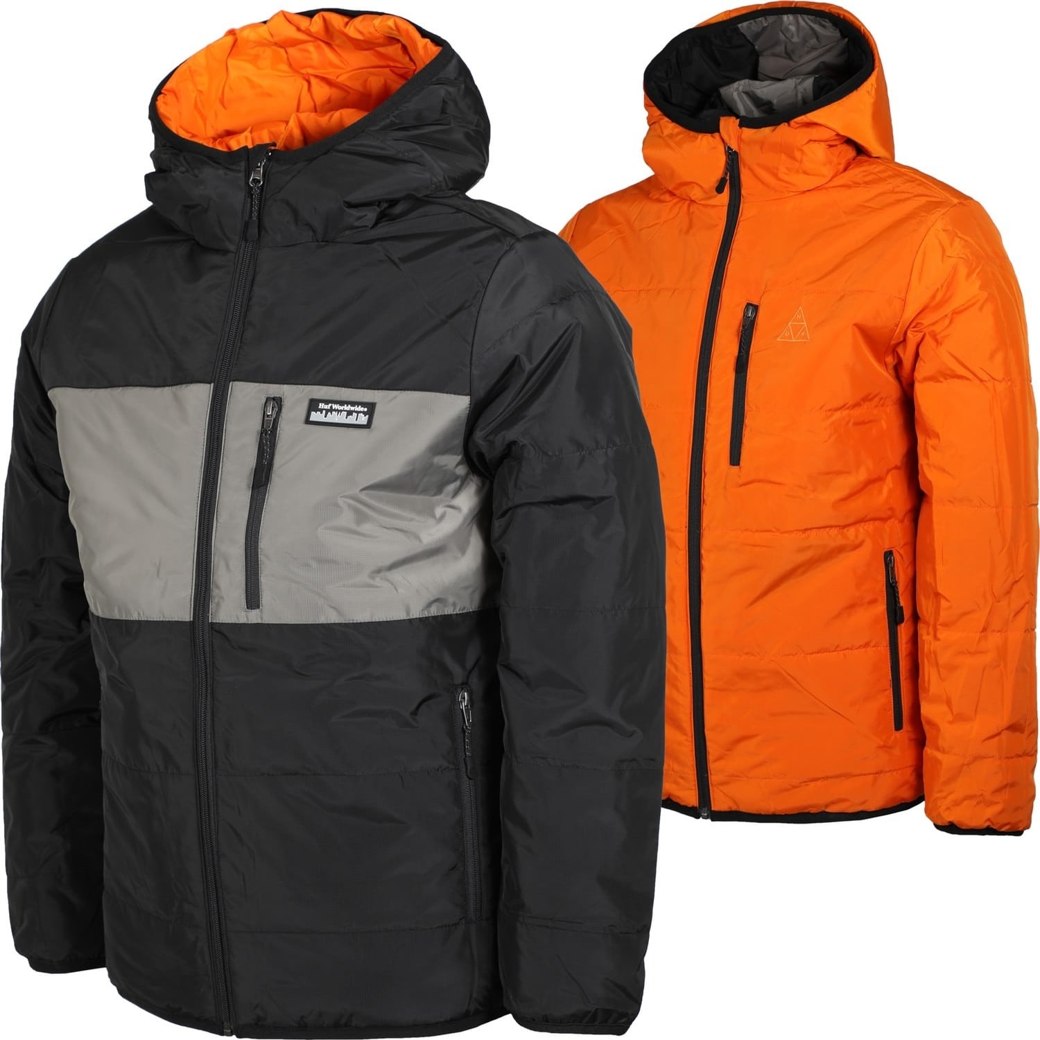 Huf Taos Reversible Puffer Jacket (Black) Coats at Satellite Boardshop オンラインストア売り HUF JACKET PUFFER REVERSIBLE TAOS