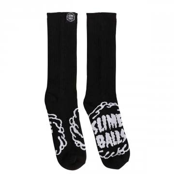 Slime Balls Mono Splat Crew Socks (Black/White