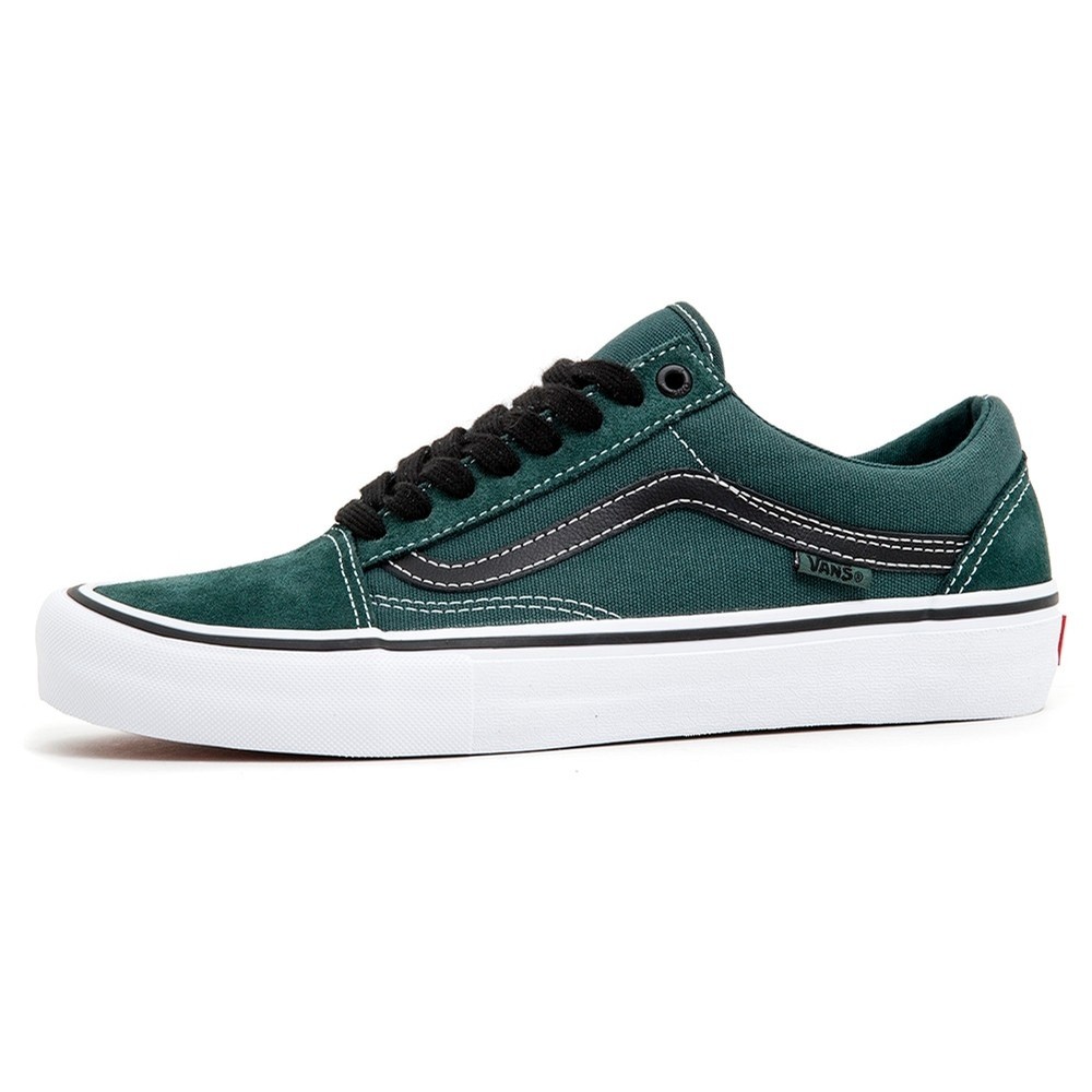 vans old skool green and black