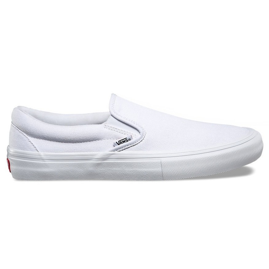 vans slip on pro black white