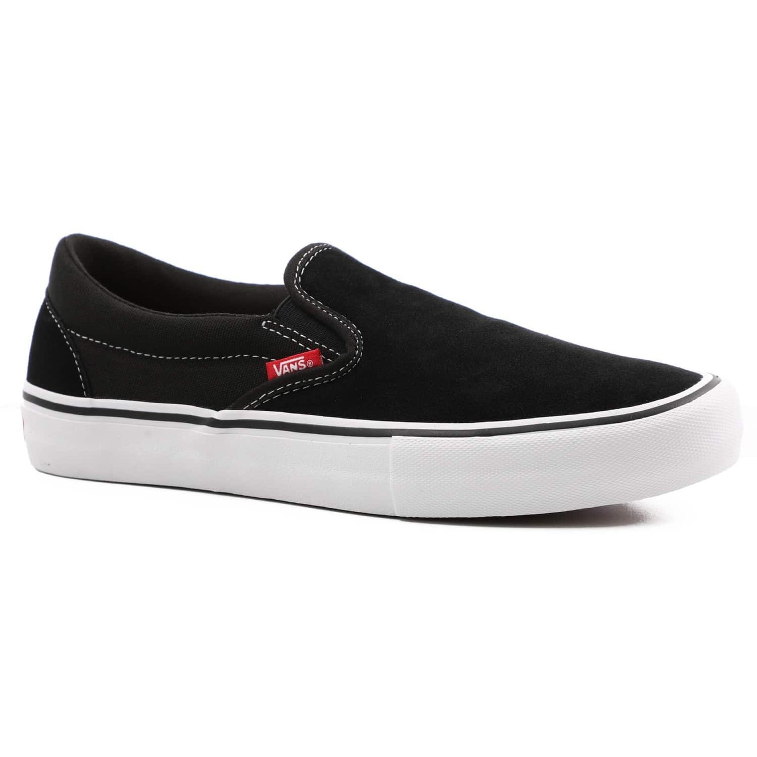 vans slip on pro black white gum
