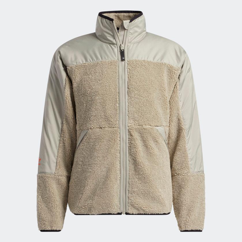 orange fleece zip up
