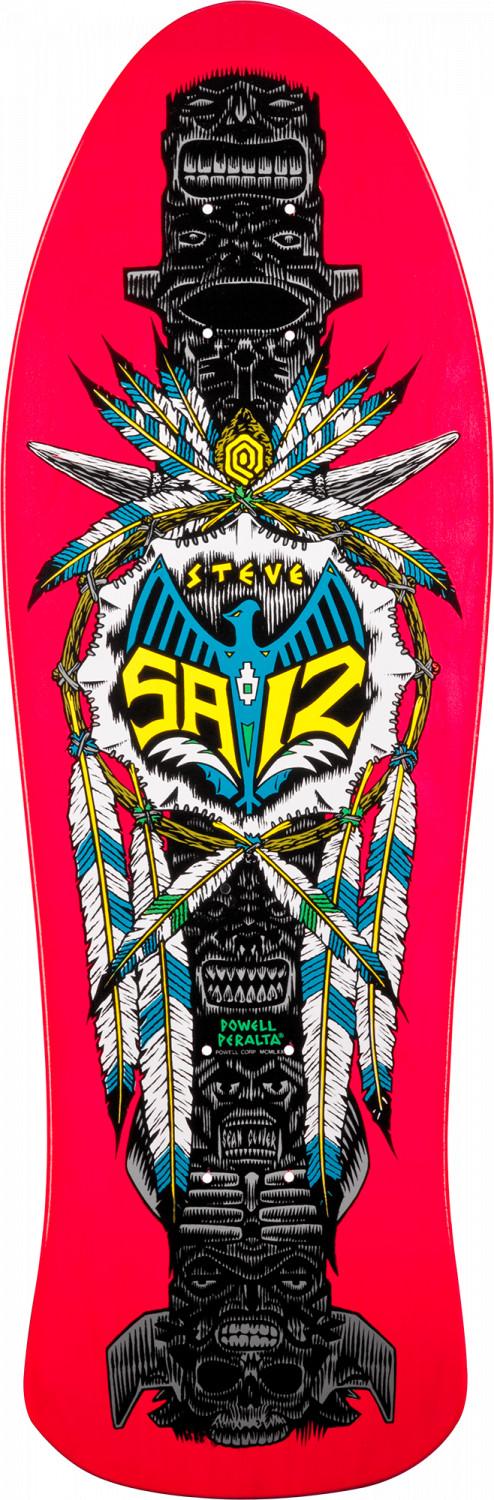 Powell Peralta Steve Saiz Totem Reissue Deck (Hot Pink) Old School