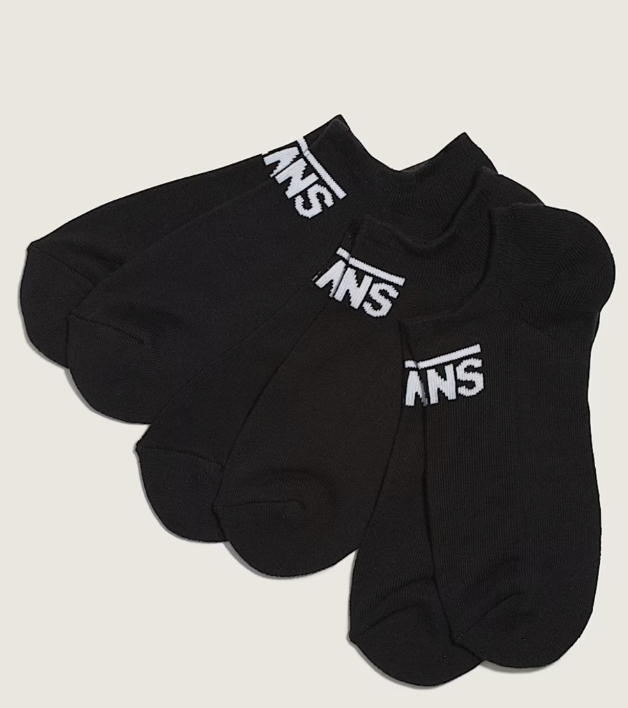 Vans Classic Kick Socks 3-Pack (Black) Accessories Socks at Switch