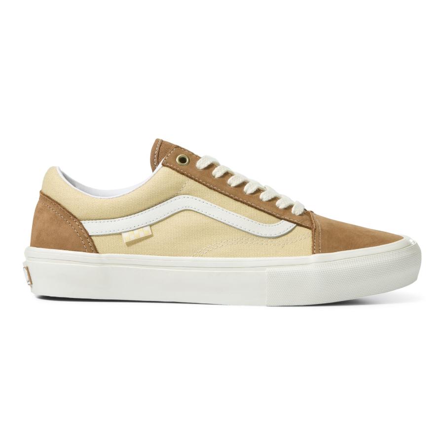 Vans Skate Old Skool Nubuck Canvas (Brown) Skate Shoes at Skateboarding