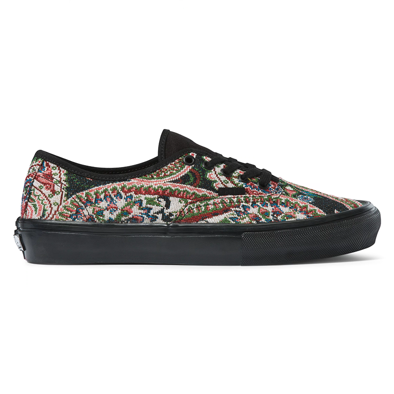 Vans Skate Authentic (Paisley Black) Men's Shoes Skate Shoes at Switch