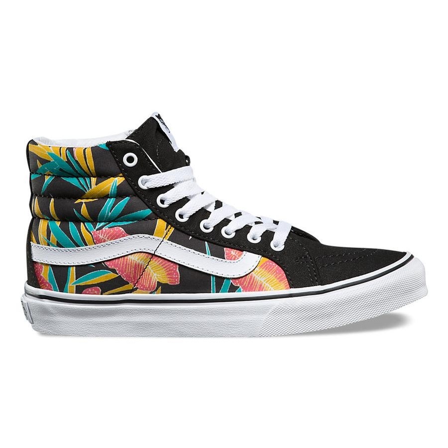 Sk8 Hi Slim (Tropical Leaves/Black)